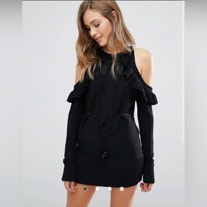 Alice McCall Between Us Cut Out Sweater Mini Dress Black Jumper 6⁠
